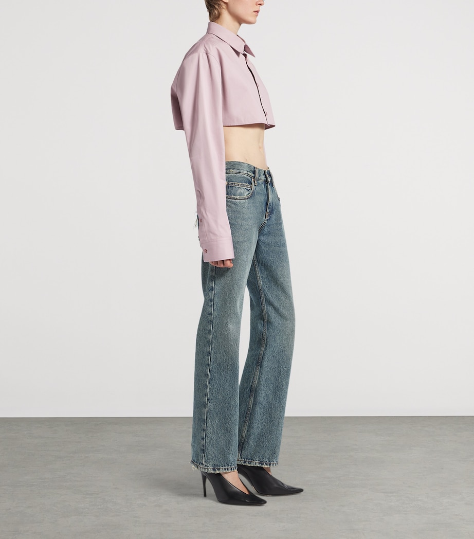 Balenciaga Womens Straight-Leg Mid-Rise Jeans Image 4