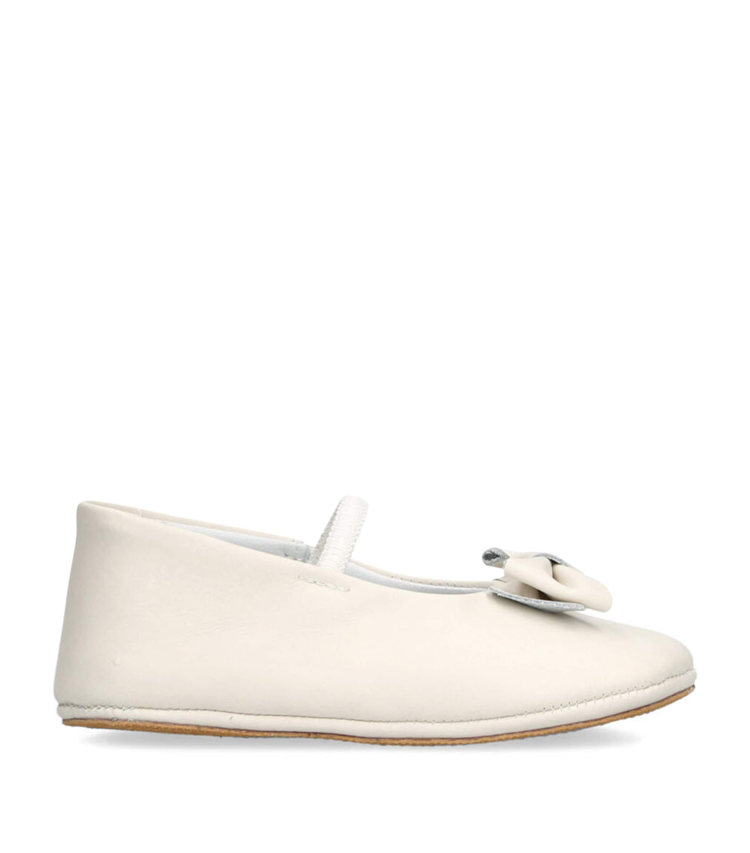 Leather Bowie Flats BONE Image 1