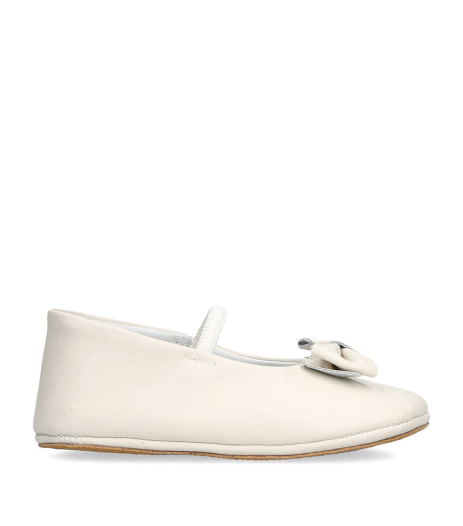 Leather Bowie Flats BONE Image 1