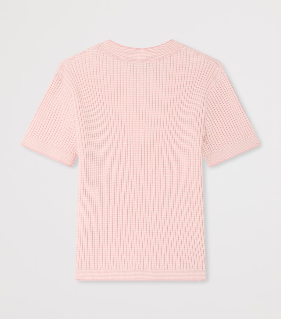 Bonpoint Waffle Finish Patch T-Shirt (4-8 Years) Ra Rose Image 2