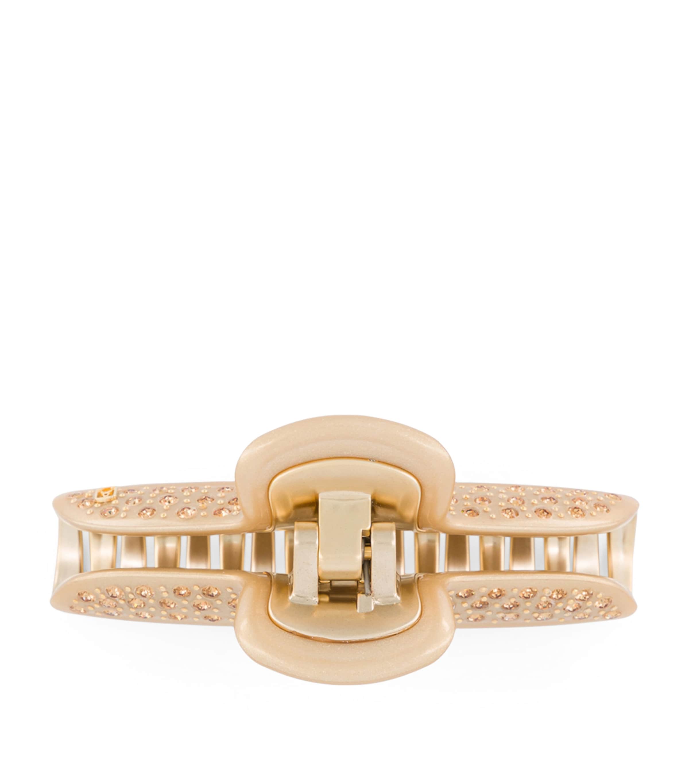 Alexandre de Paris Gold-Plated Crystal-Embellished Claw Hair Clip Pail Dore/or Image 3