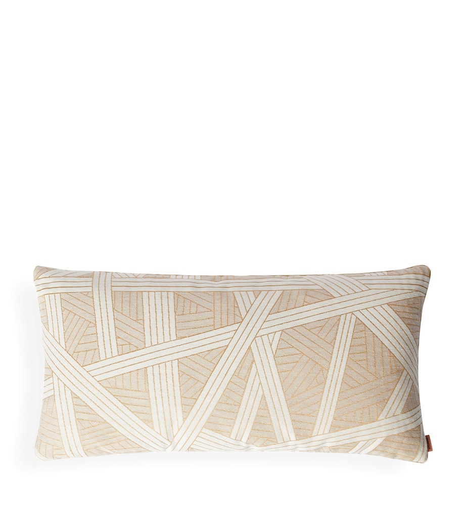 Nastri Cushion (30cm x 60cm) 481 - BEIGE/WHT Image 1