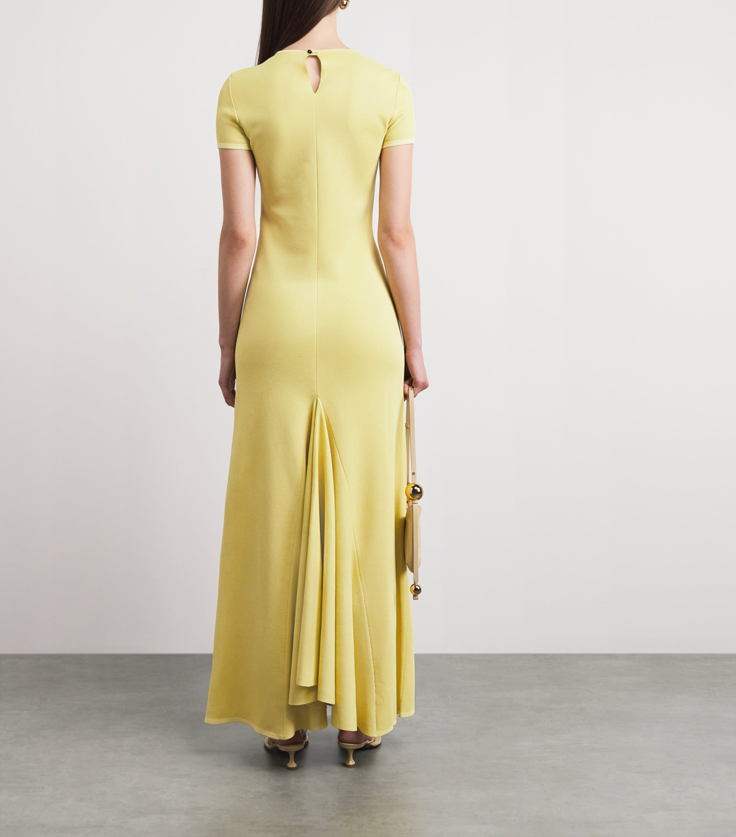 Jacquemus Yellow Knitted Maille Maxi Dress | Harrods UK