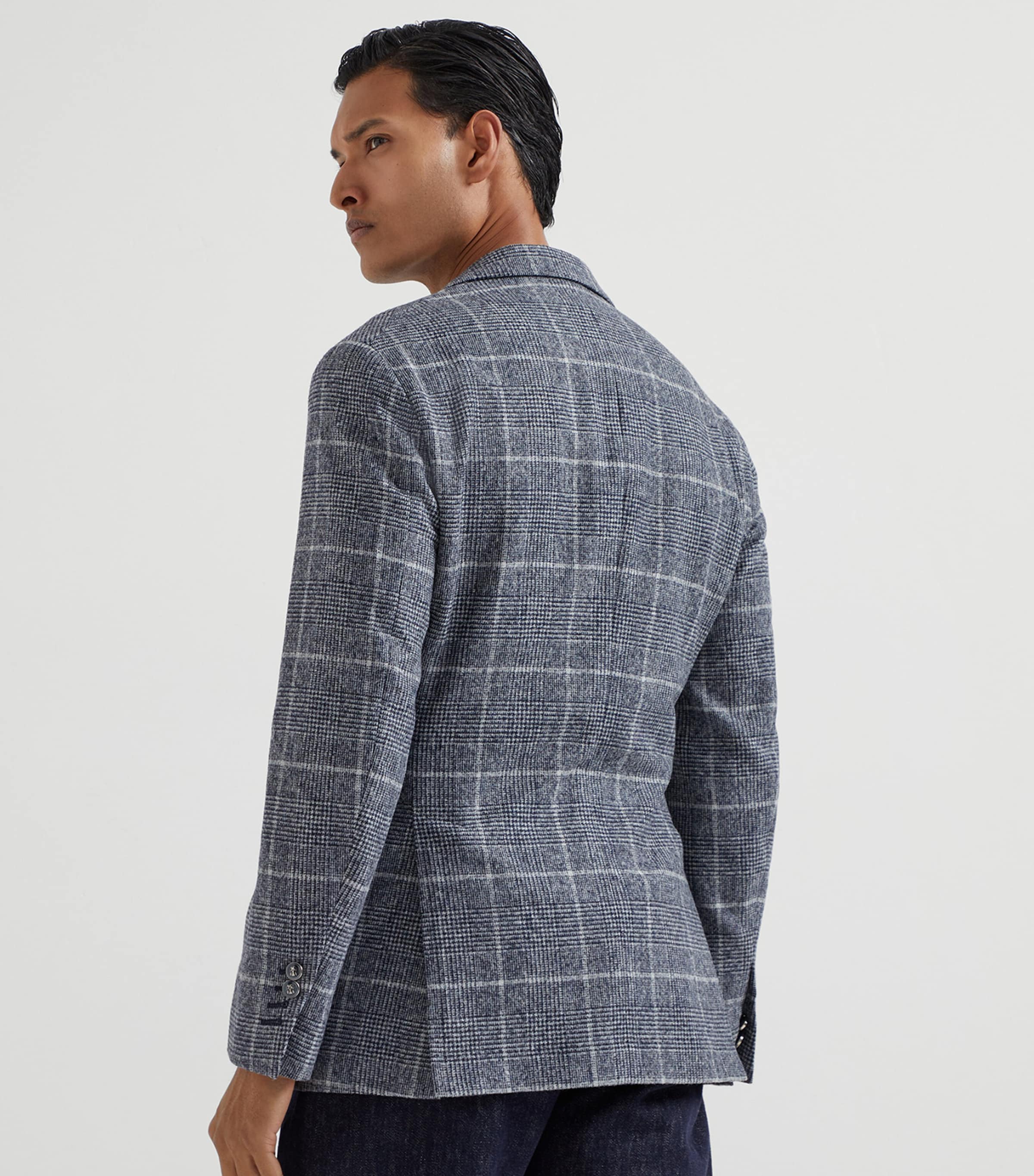 Alpaca-Wool Check Blazer C017 Image 3