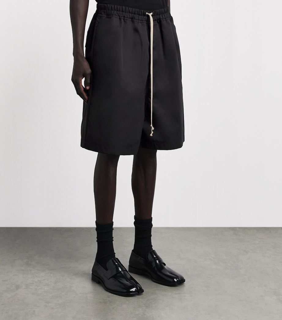 Rick Owens Mens Faun Drawstring Shorts Black Image 4