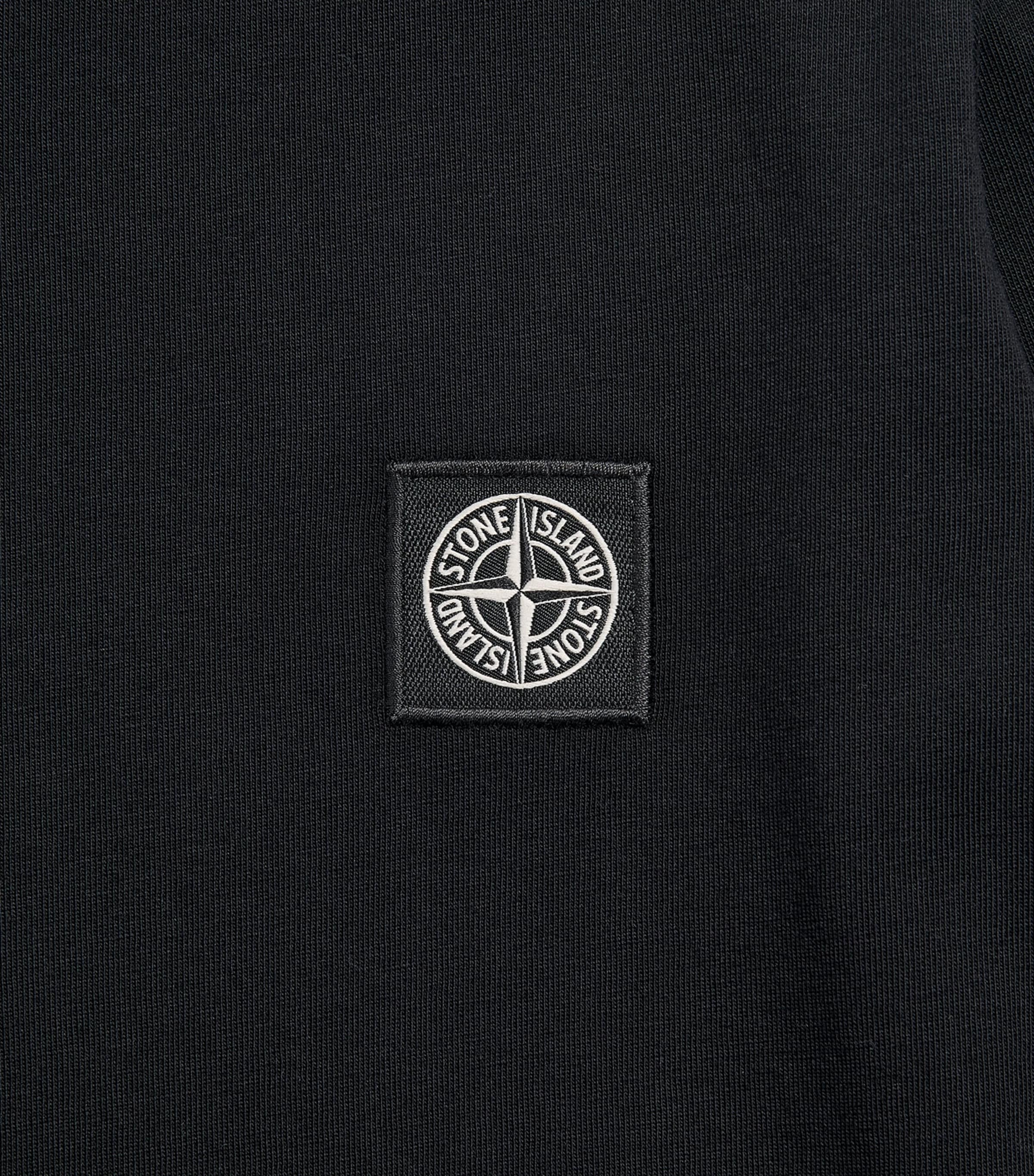 Stone Island Junior Cotton Logo Long-Sleeve T-Shirt (2-14 Years) Black Image 2