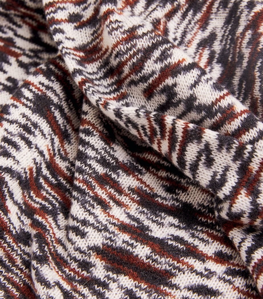 Cashmere-Wool Jacquard Sweater FM13X BLCK/BRWN Image 5