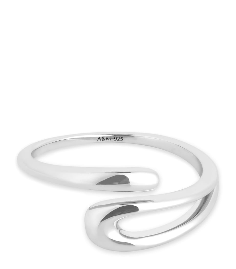 Rhodium-Plated Molten Ring SILVER Image 1