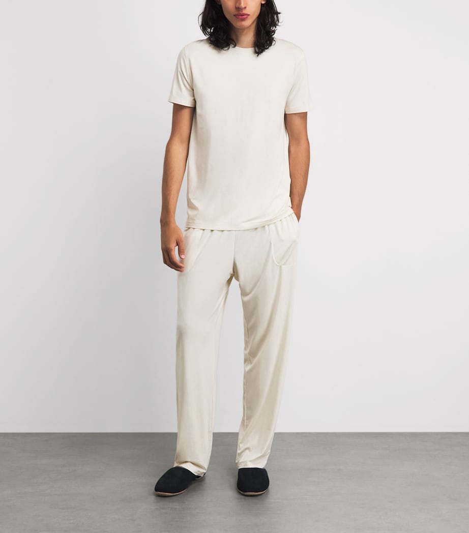 Derek Rose Mens Basel Lounge Trousers Bei Image 2