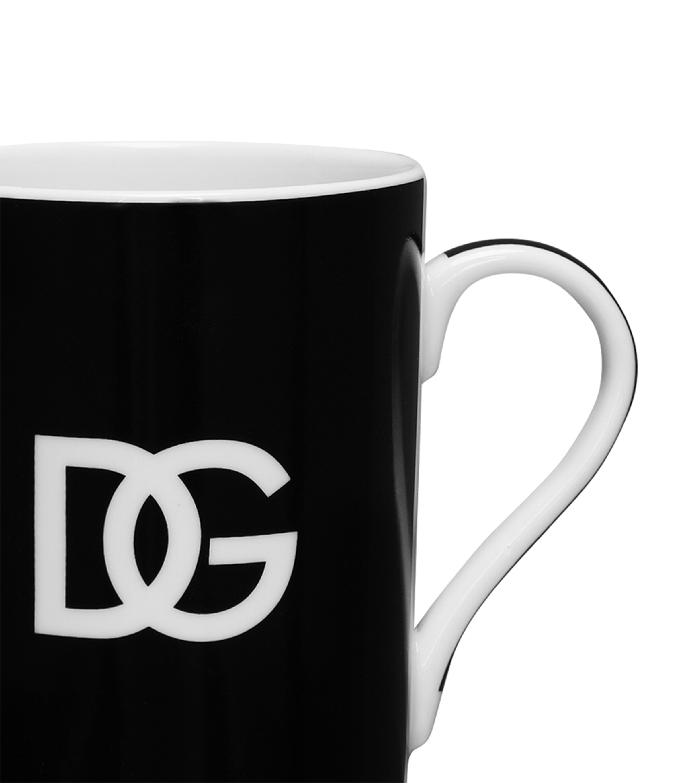 Dolce&Gabbana Casa Logo Mug Nero/logo Dg B Image 2