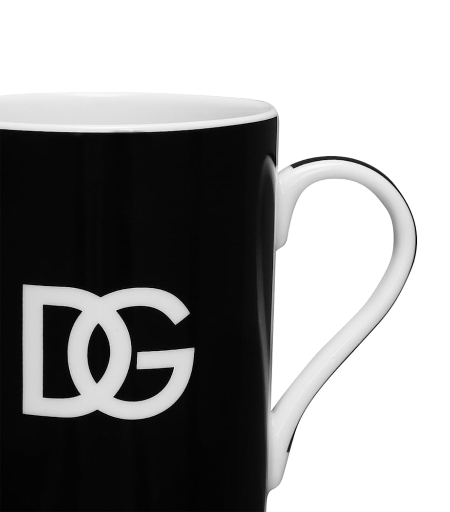 Dolce&Gabbana Casa Logo Mug Nero/logo Dg B Image 2
