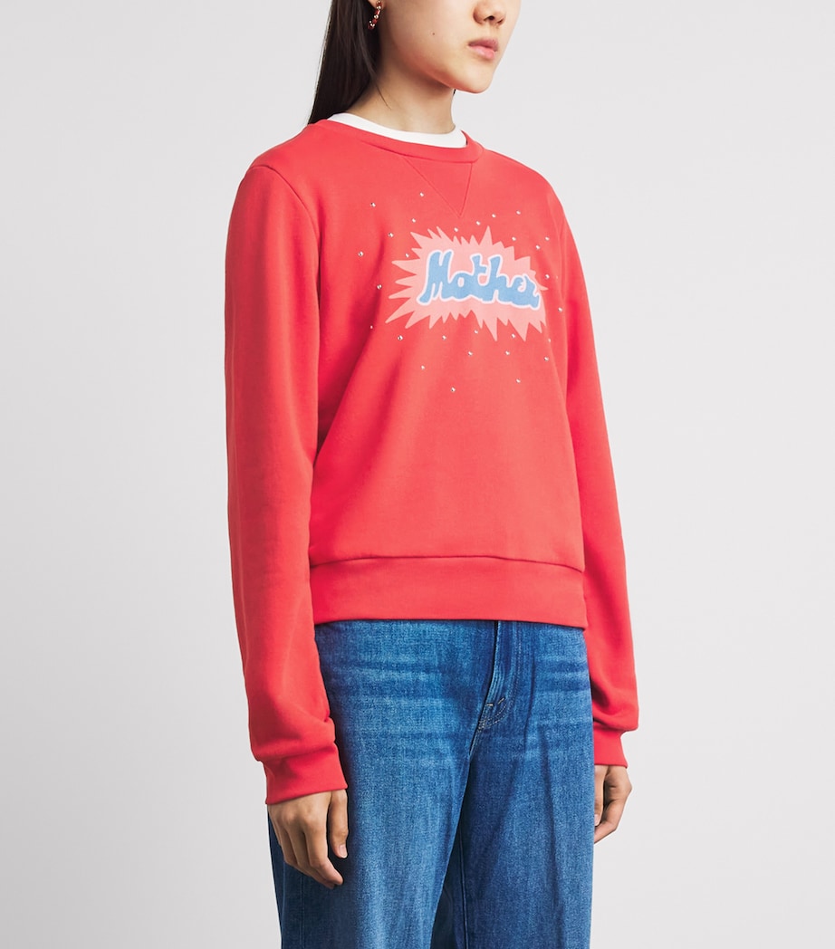MOTHER Womens The Dorito Camper Sweatshirt Lil Firework Image 4
