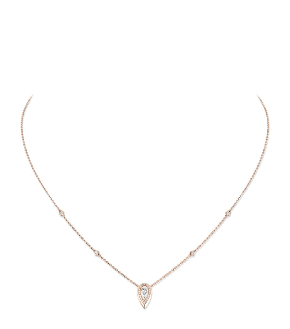 Messika Fiery Rose Gold and Diamond Pendant Necklace Pink Gold Image 1