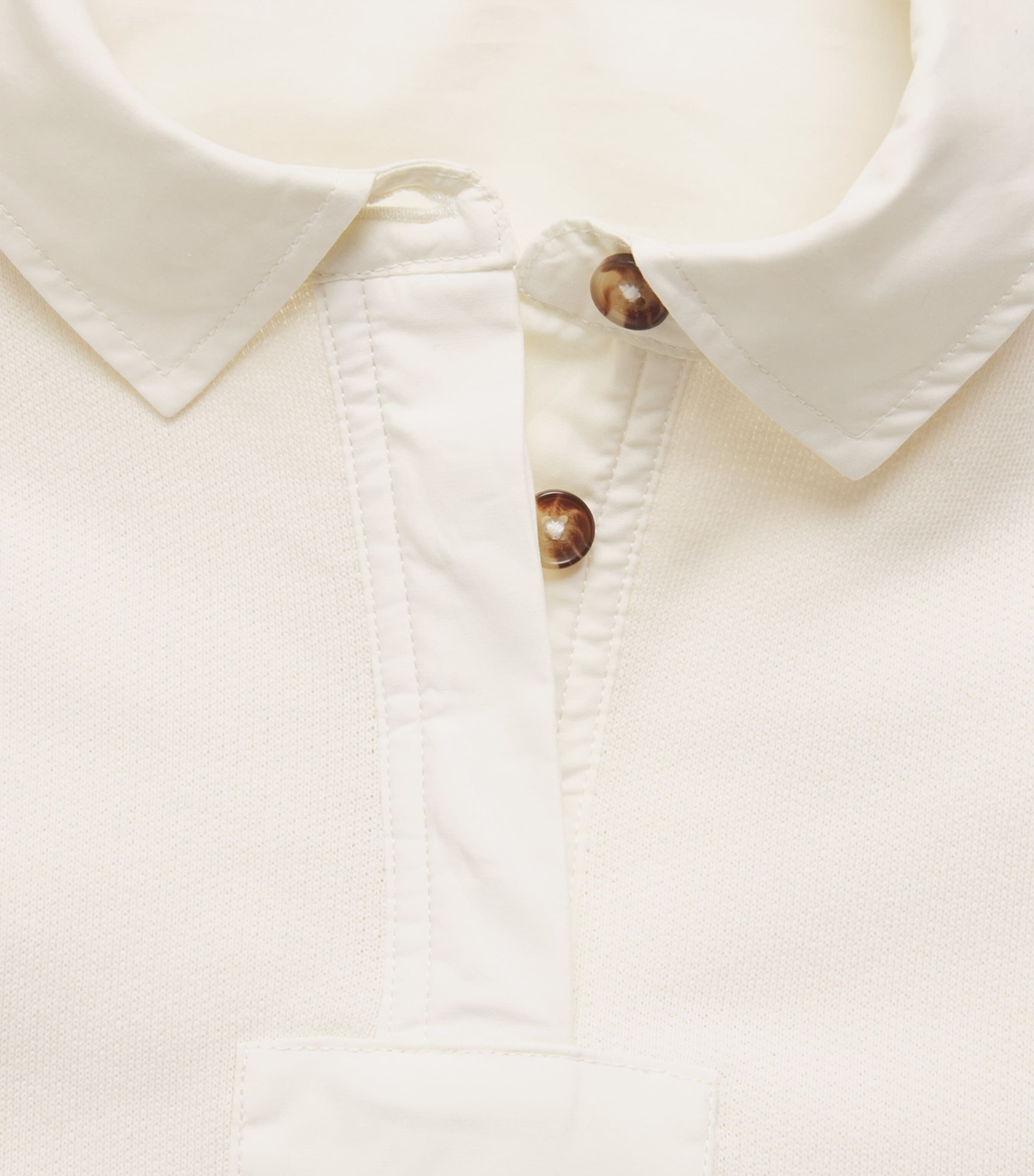 Rag & Bone Womens Cotton Terry Vintage Polo Sweatshirt Sand Image 6