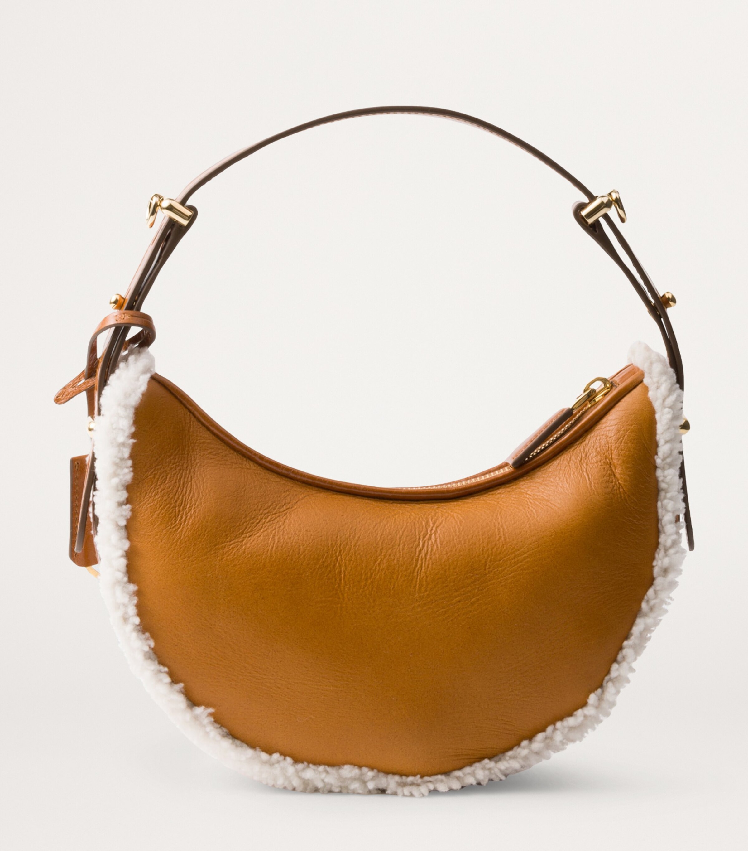 Small Shearling Arqué Shoulder Bag F036S Image 4
