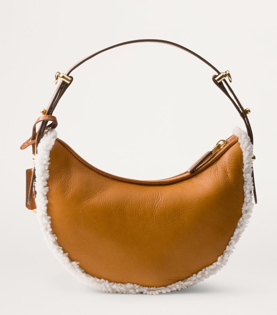 Small Shearling Arqué Shoulder Bag F036S Image 4