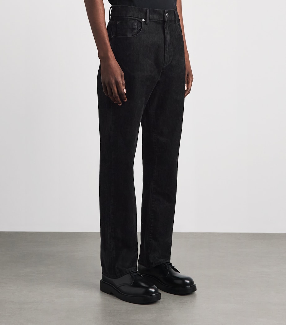 7 For All Mankind Mens Modern Straight Jeans Black Image 4