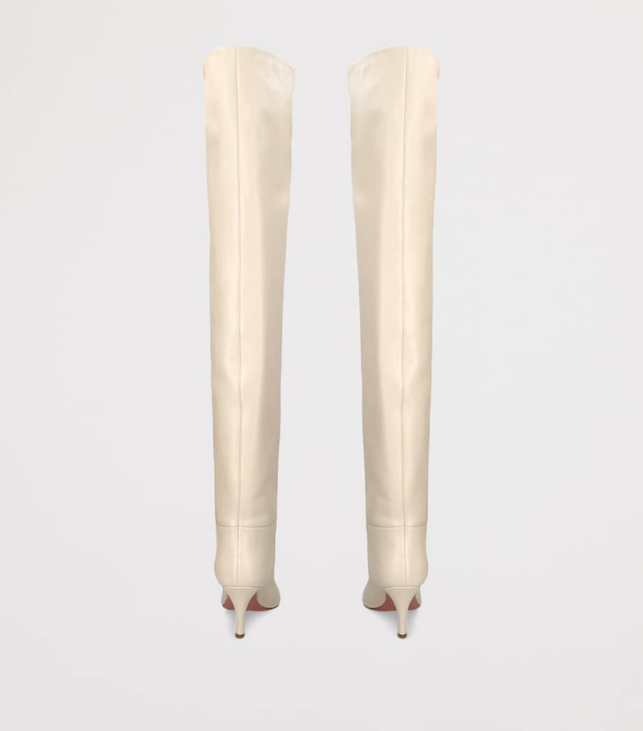 Leather Jamie Over-The-Knee Boots 80 BONE Image 2