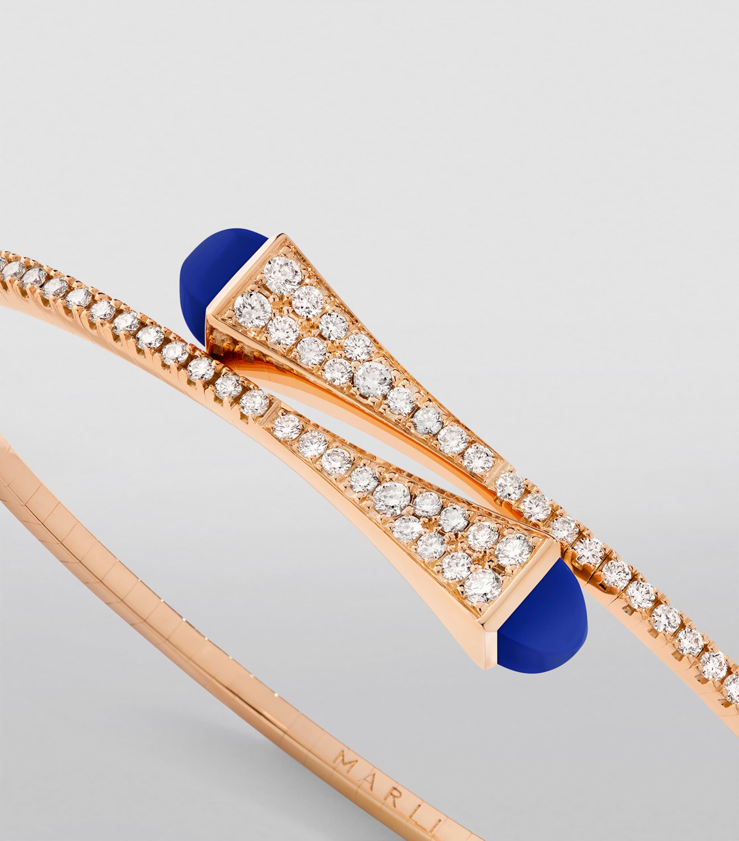 Rose Gold, DIamond and Lapis Lazuli Cleo Slim Bracelet ROSE GOLD Image 3