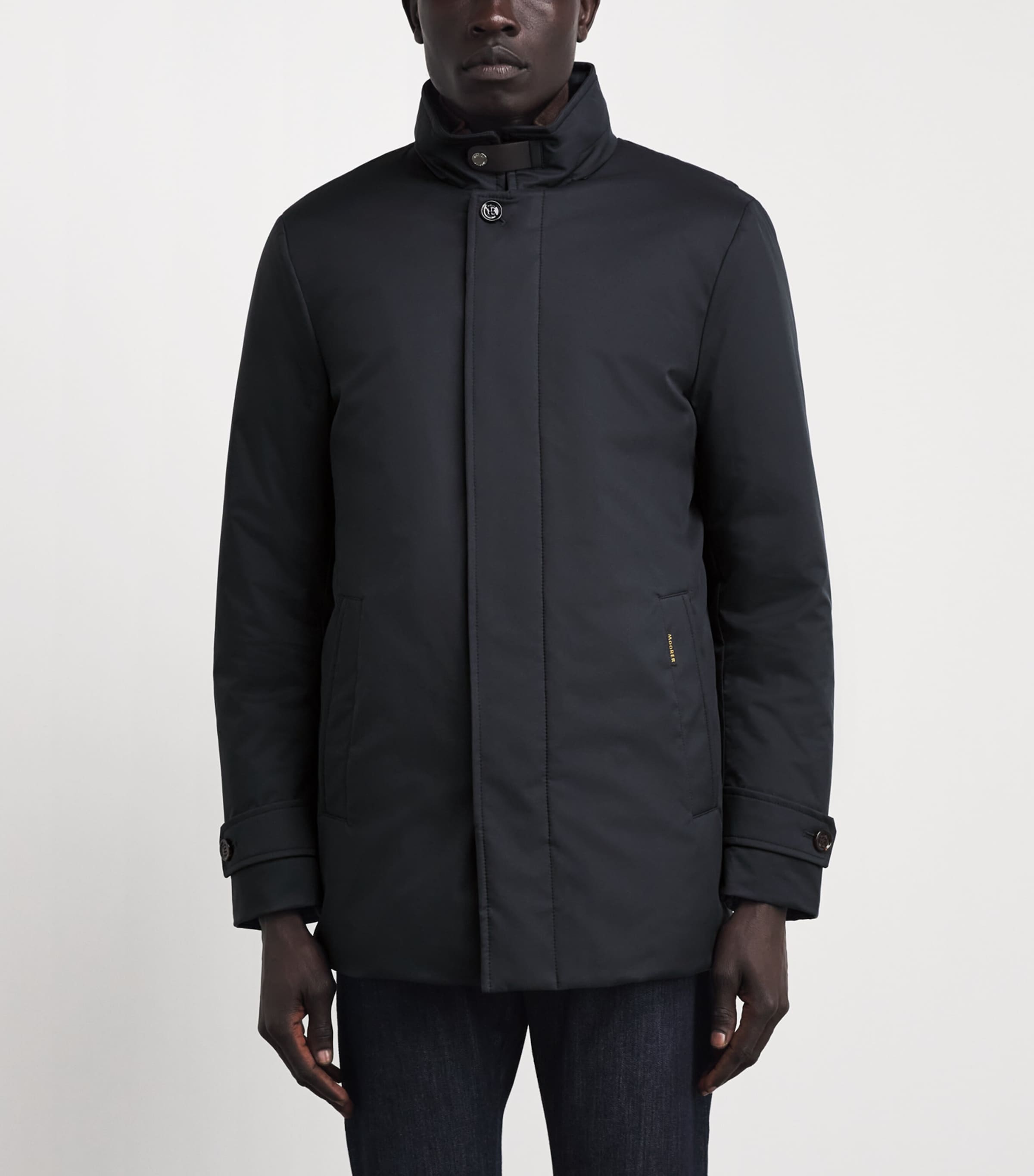 Moorer Mens Reis-Se1 Parka Coat Dark Blu Image 4