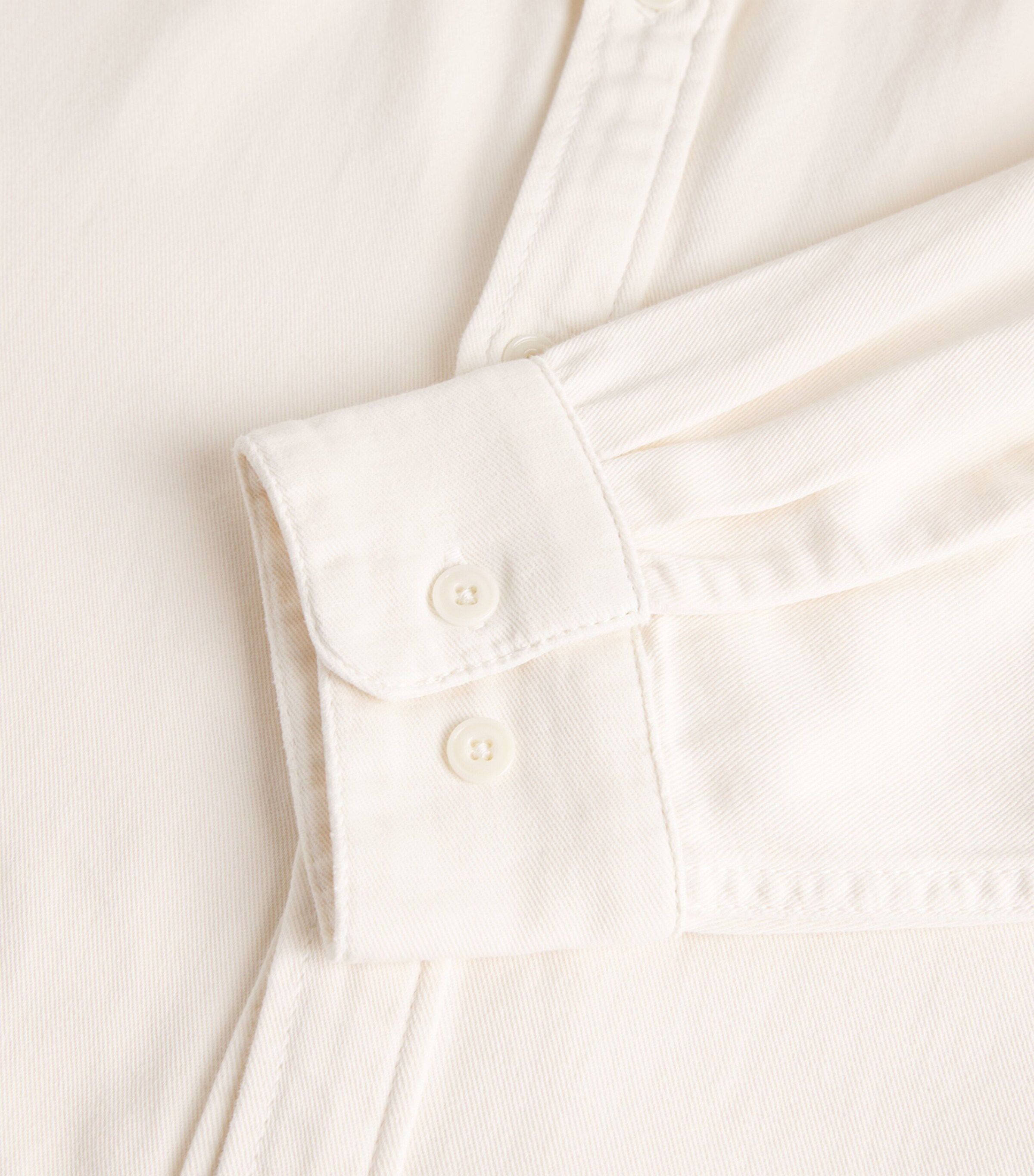 Lemaire Womens Denim Shirt Snwy Offwht Image 5