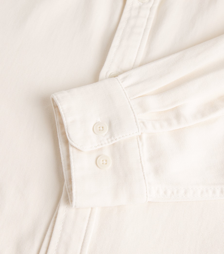 Lemaire Womens Denim Shirt Snwy Offwht Image 5