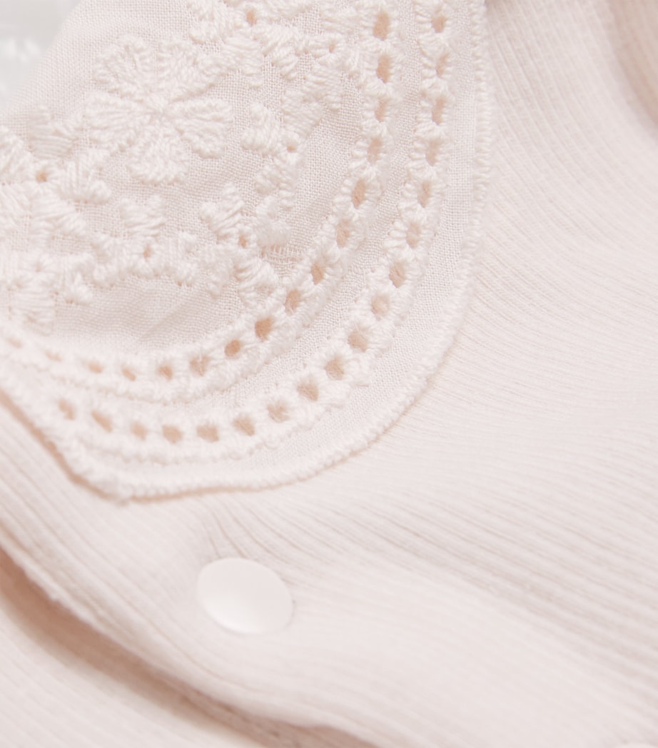 Collar-Detail Ribbed T-Shirt (3 Months-4 Years) 31ROSE P LE Image 3