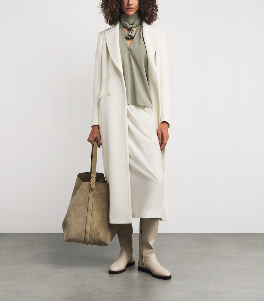 Silk Tie-Neck Blouse SAGE GREEN Image 2