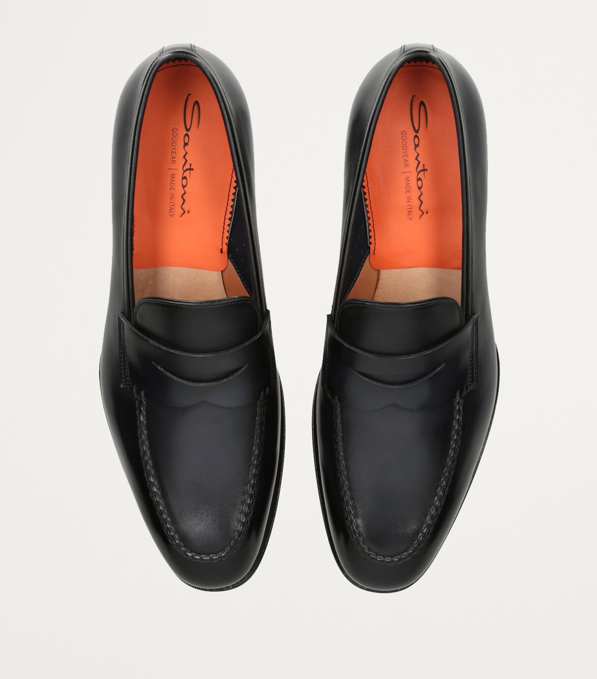 Leather Adrian Loafers NAVY Image 4