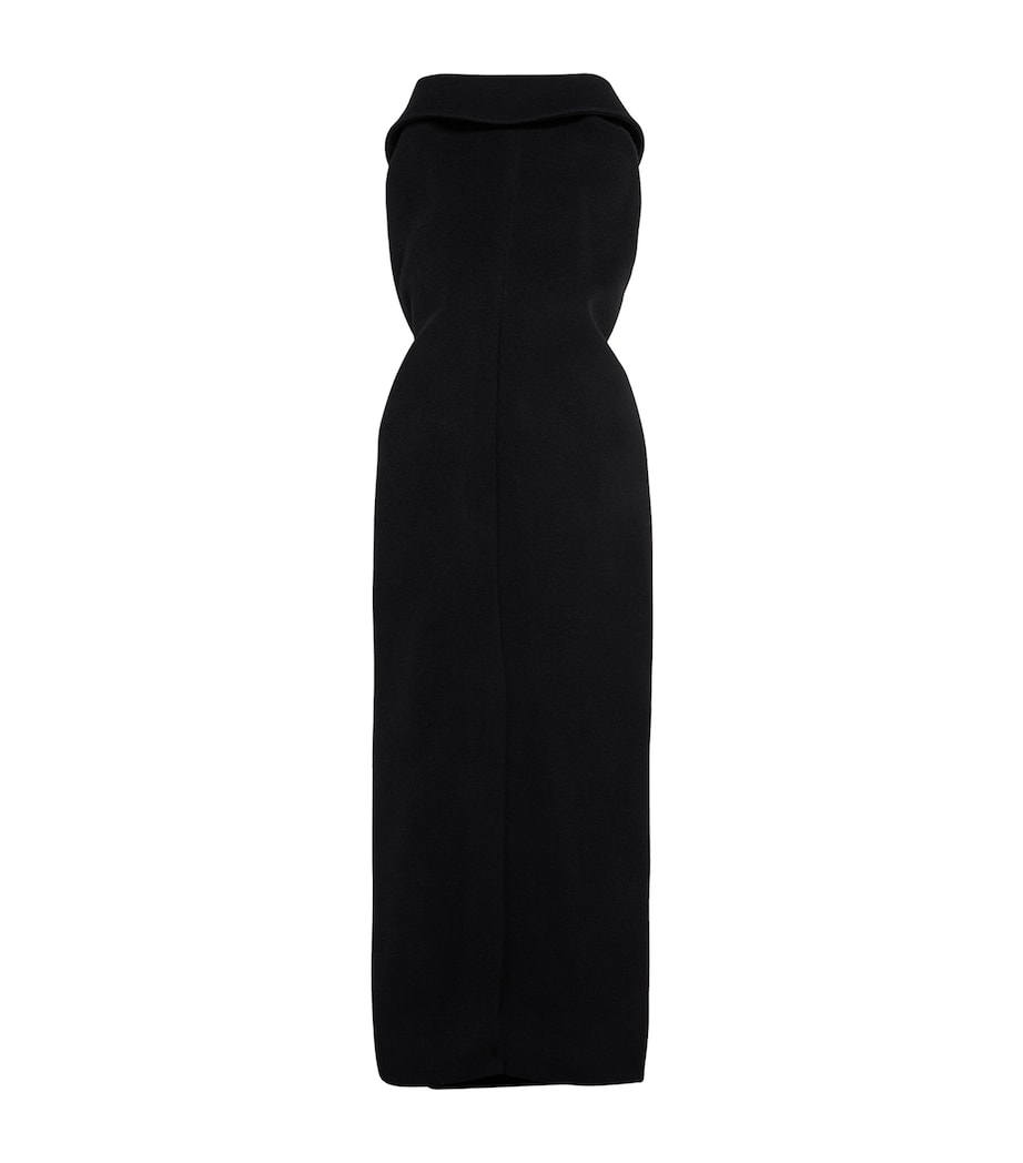 Balenciaga Womens Wool-Blend Bustier Maxi Dress Image 1