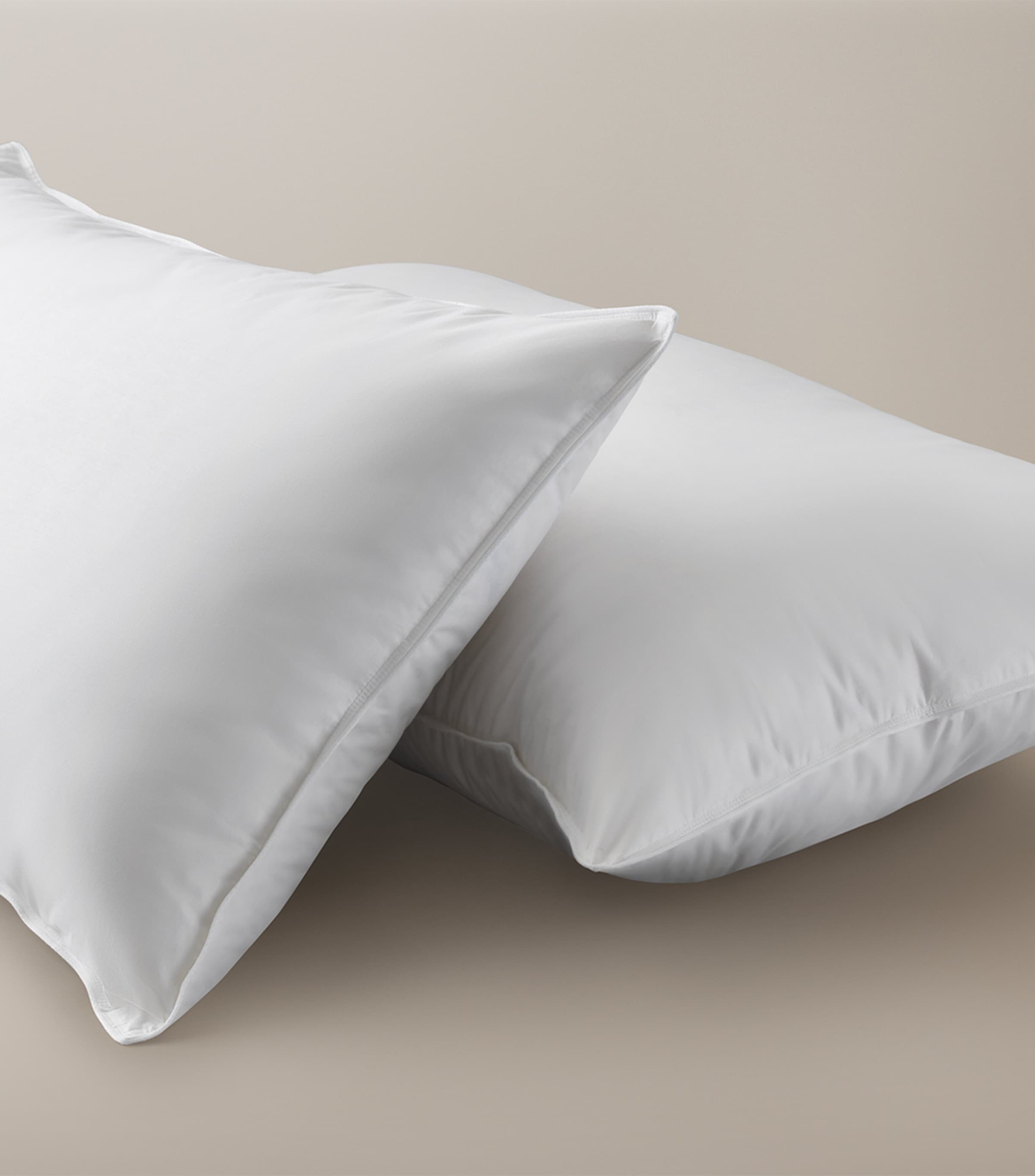 Firm Canadian Goose Down and Feather Pillow (50cm x 75cm) WHITE Image 2
