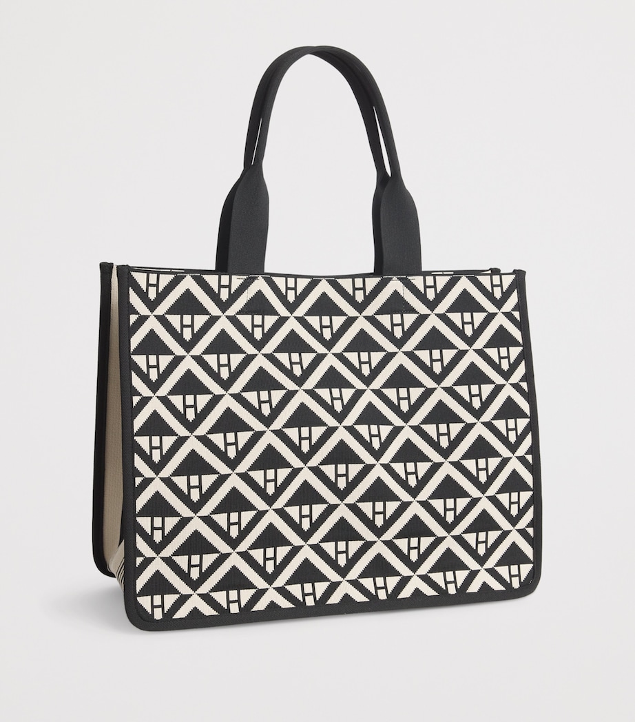 Harrods Medium Geometric Tote Bag Black Image 2