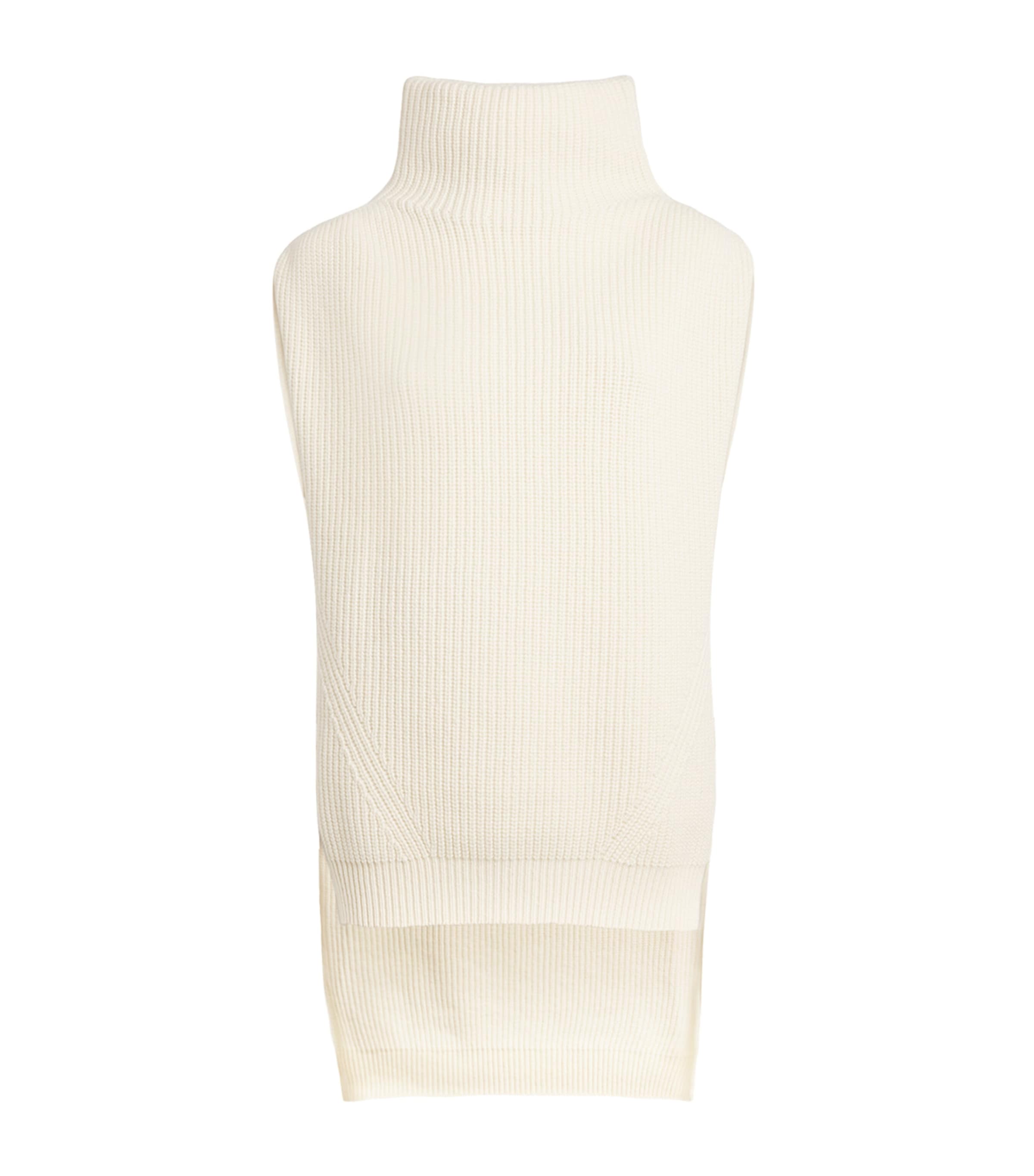 Sa Su Phi Merino-cashmere Sweater Vest In Ivory