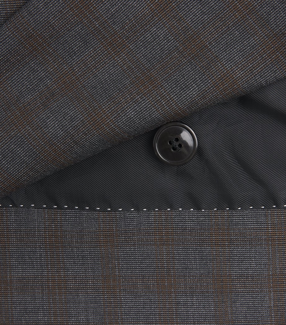 DRIES VAN NOTEN Mens Wool Check Double-Breasted Blazer Image 6