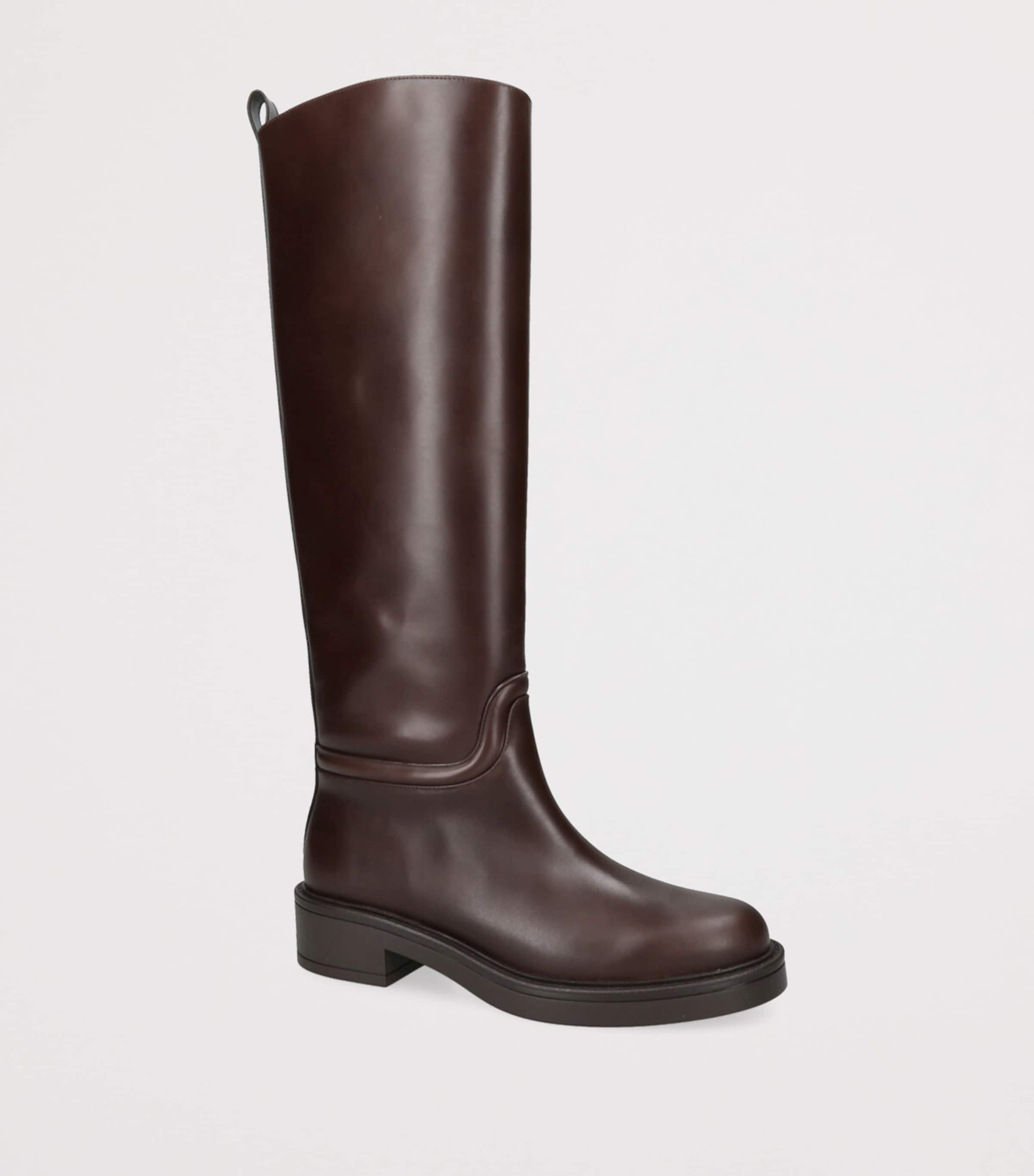 Leather Celia Riding Boots BROWN Image 3