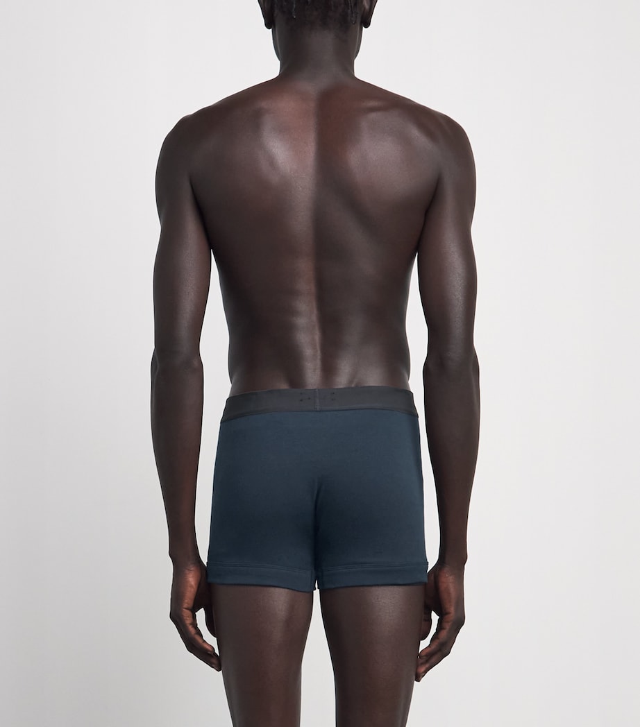TOM FORD Mens Stretch-Cotton Logo Boxers Navy Image 3