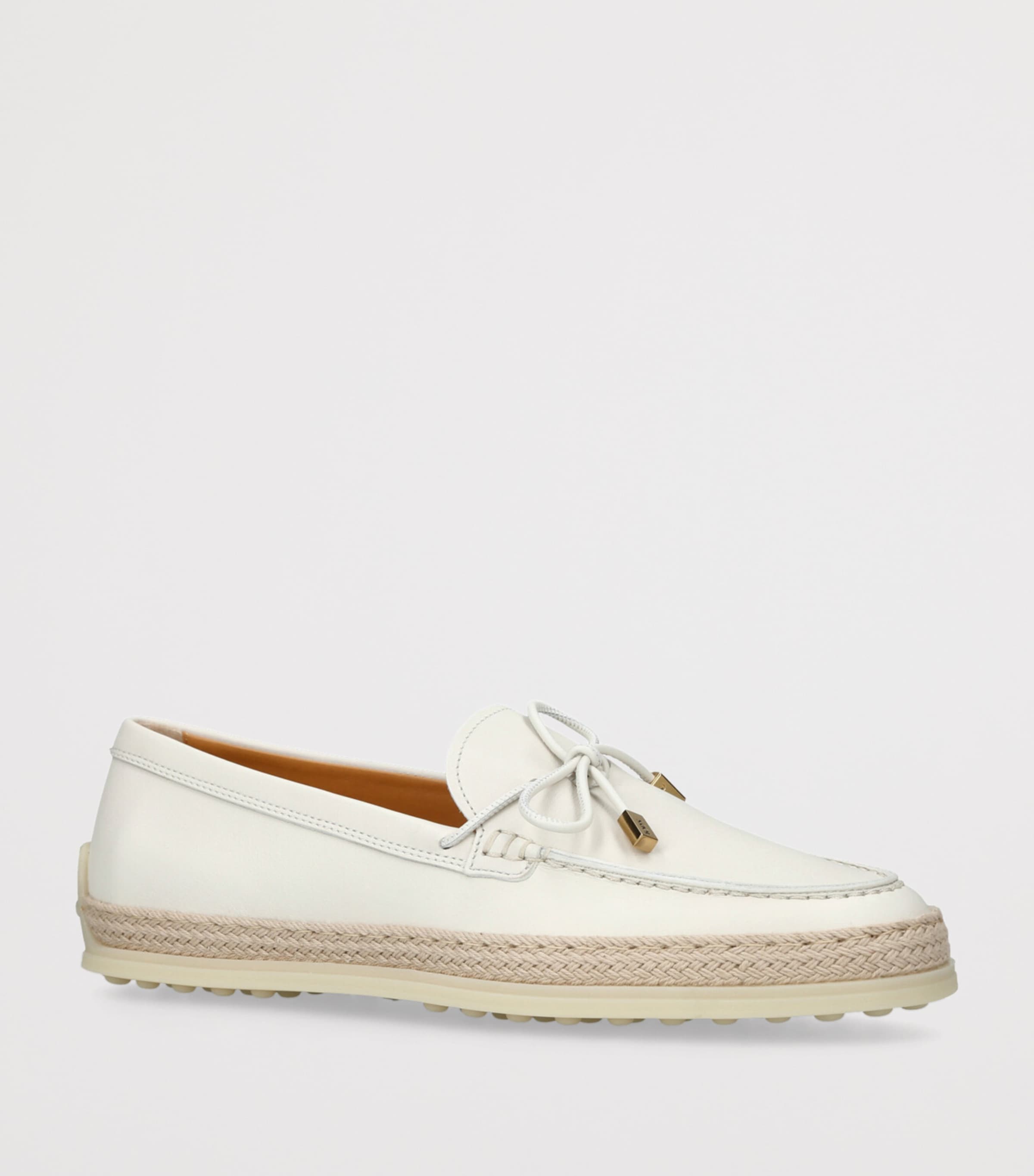 Tod's Suede Laccetto Loafers 20 White Image 3