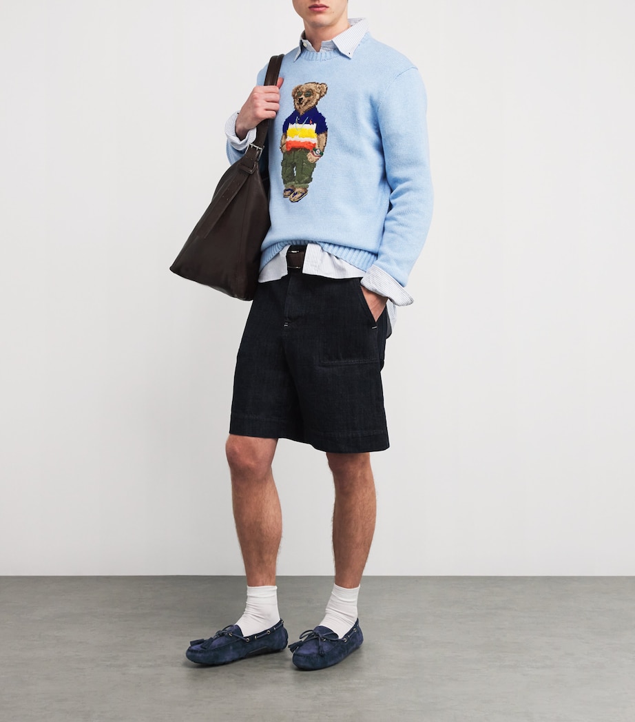 Suede Anders Driving Shoes BLUE Image 6