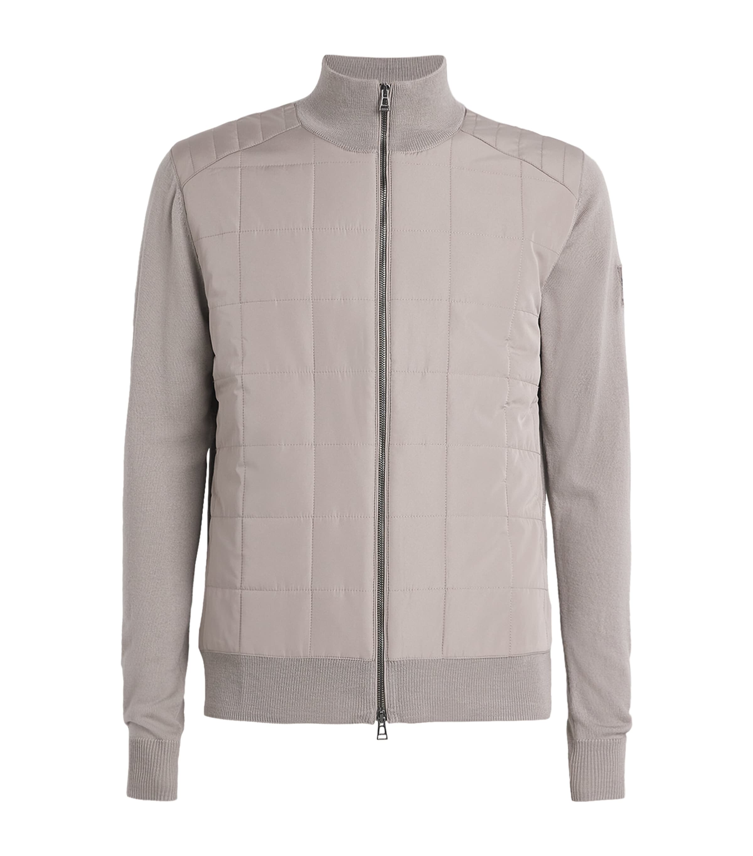 Belstaff Hybrid Zip-up Kelbrook Cardigan In Beige
