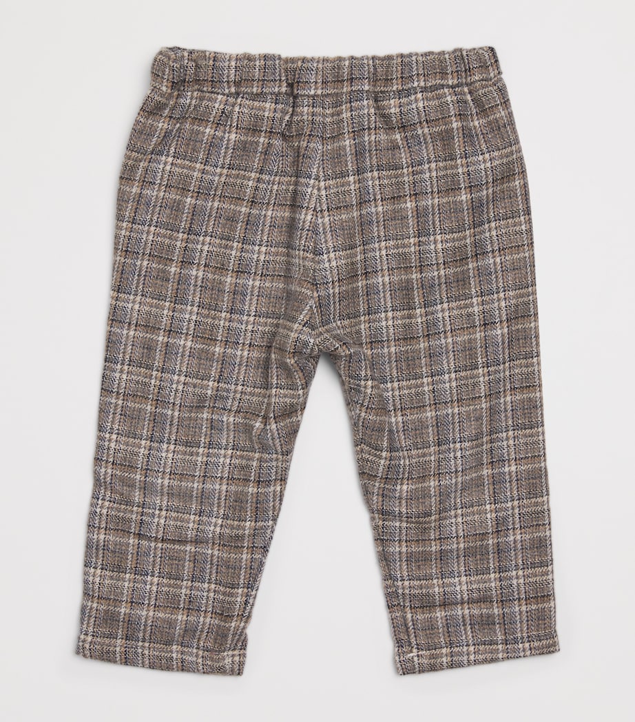 Wool-Blend Check Trousers (3 Months-4 Years) 68ECORCE Image 2