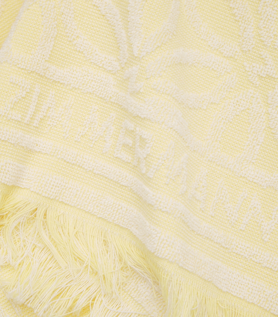 Cotton Towelling Coco Cropped Hoodie YLWCRM/YELLOW/CREAM Image 5