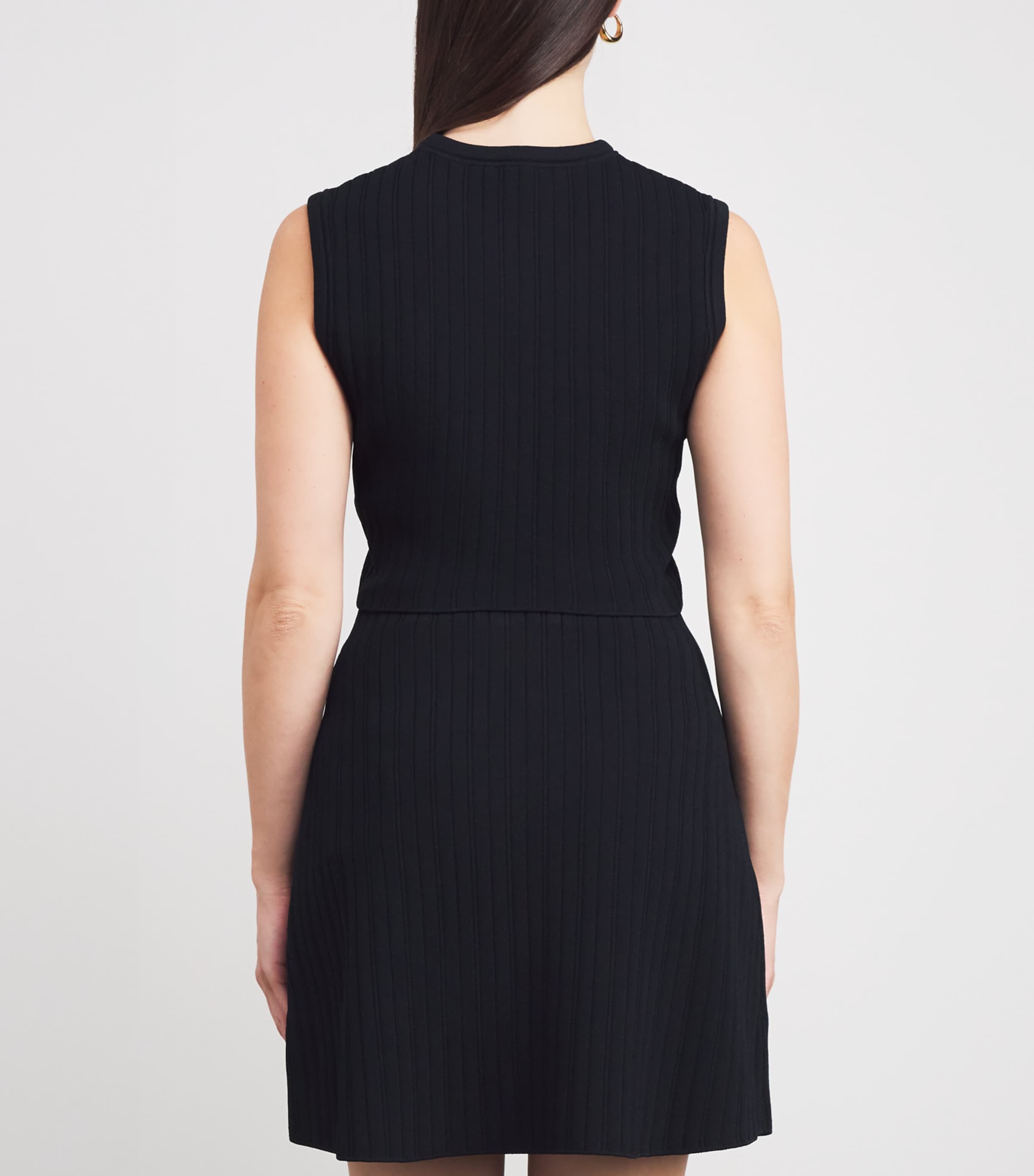 Knit Cropped Top NAVY BLUE Image 4