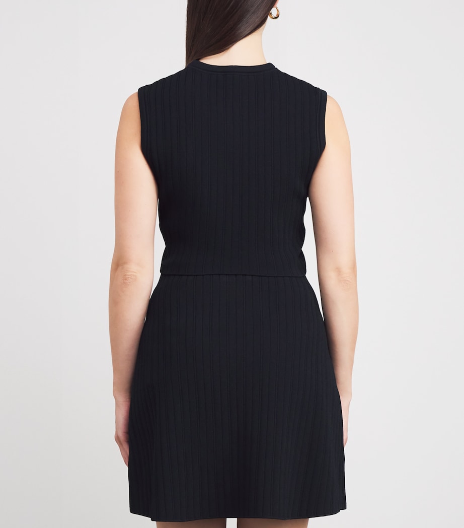 Knit Cropped Top NAVY BLUE Image 4