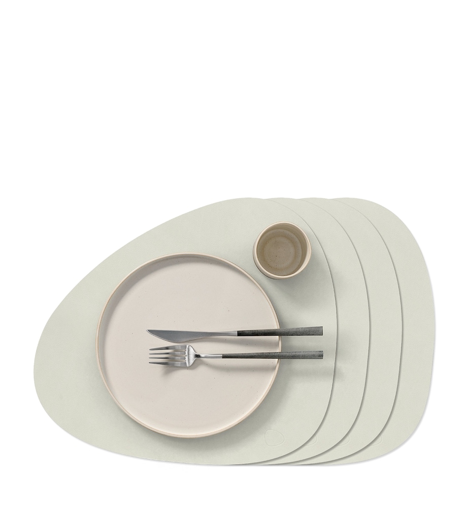 Set of 4 Nupo Curve Placemats LINEN Image 1