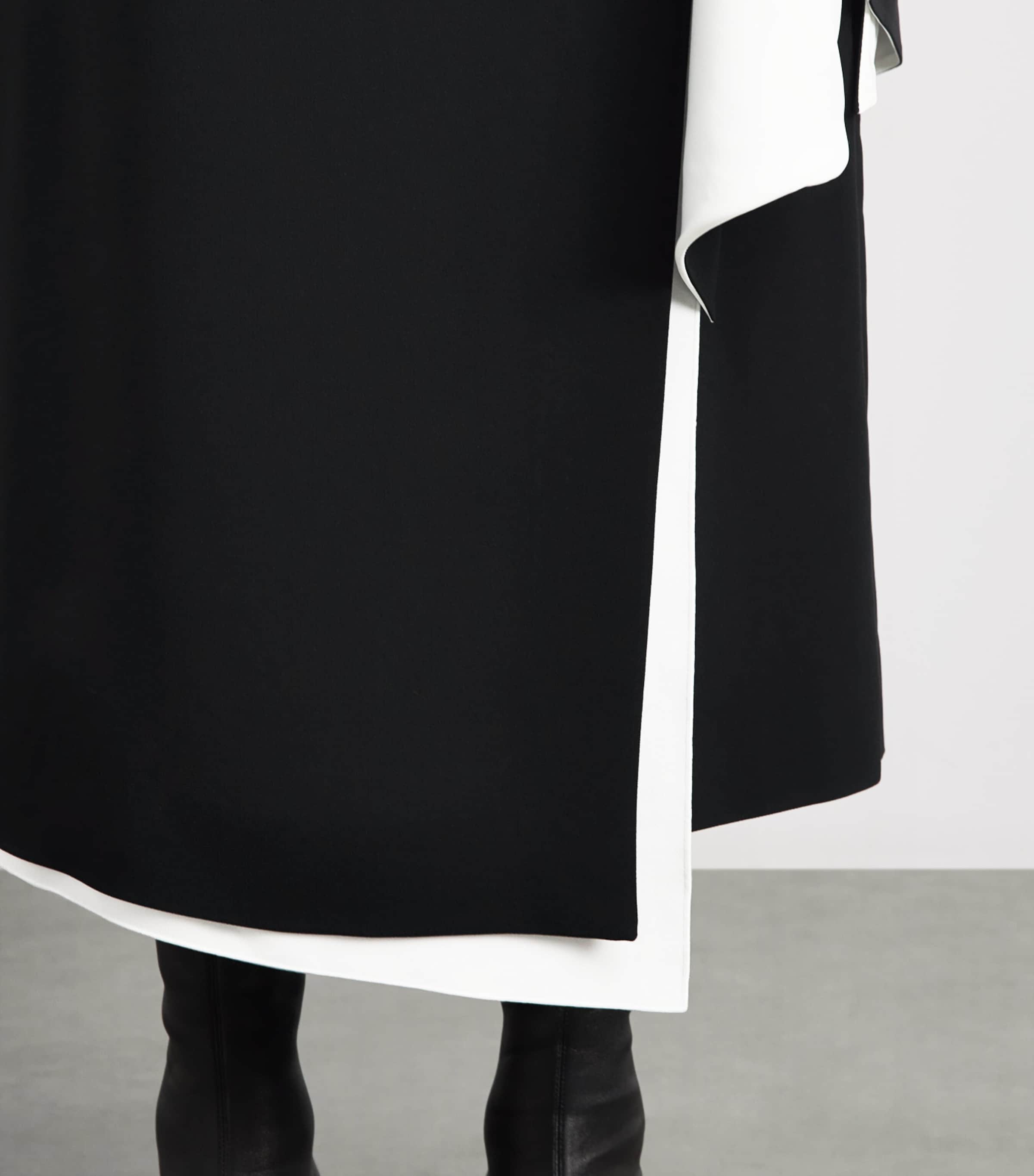 Lafayette 148 Womens Asymmetric A-Line Midi Skirt Black Image 3