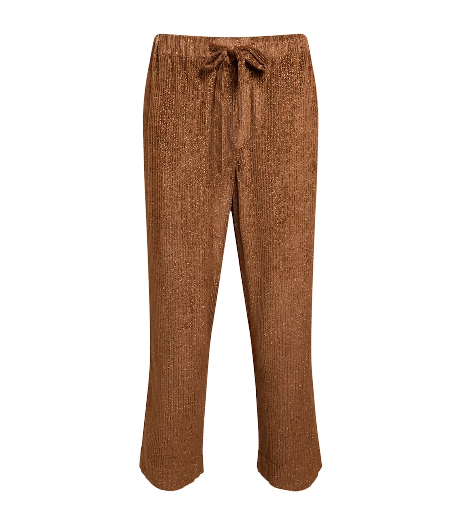 Glittered Corduroy Relaxed Trousers ORANGE Image 1