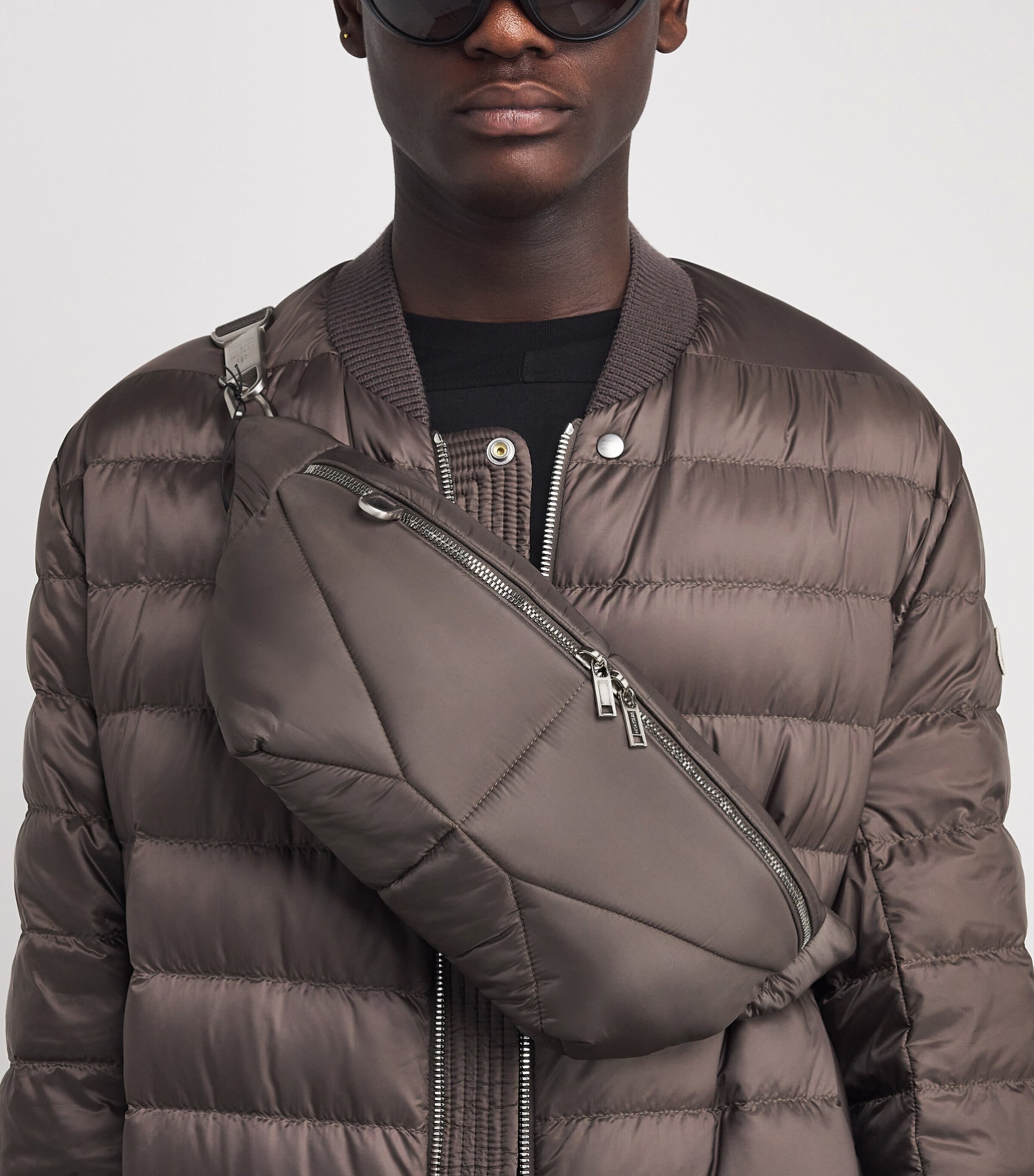 Rick Owens x Moncler Down Marsupio Belt Bag Dark Dust Image 5