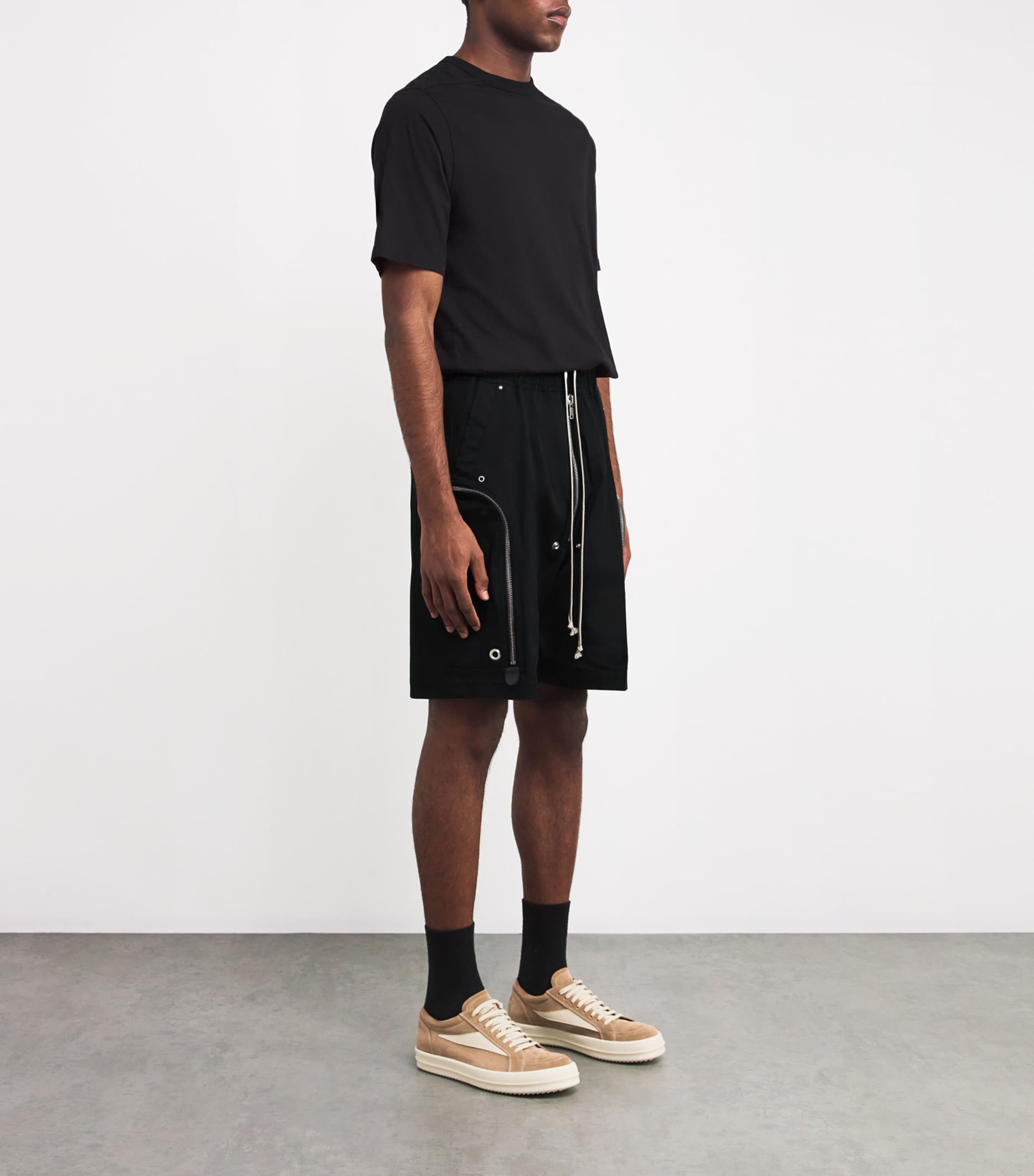 Rick Owens Black Bauhaus Bela Cargo Shorts | Harrods US