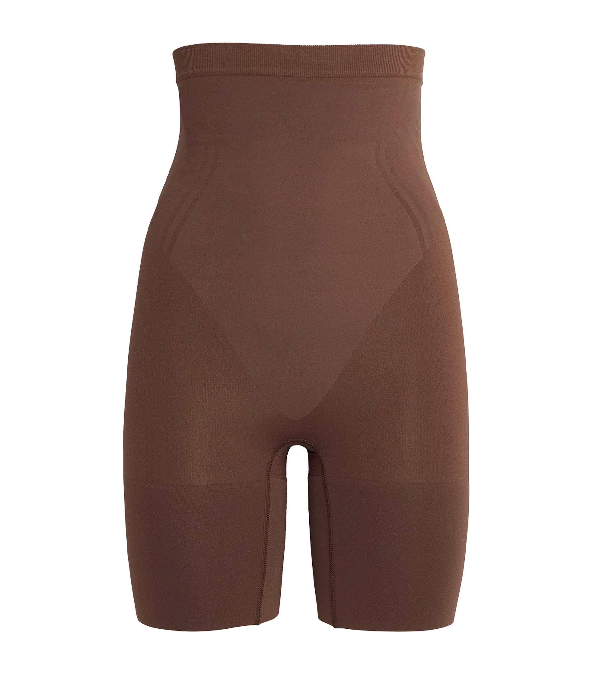 SPANX Womens SPANXsculpt GoFigure High-Waist Mid-Thigh Shorts Ganache Image 1