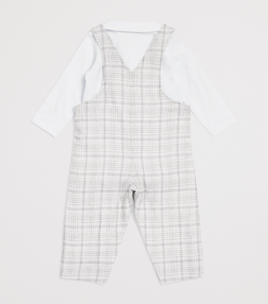 Cotton-Modal T-Shirt and Dungarees Set (1-24 Months) 16GREIGE CHIN Image 2